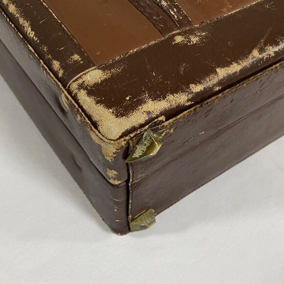 Vintage LAND Leather Briefcase 4” wide with brass combination locks - Picture 11 of 16